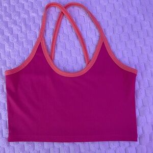 Women's Pink Ribbed Top